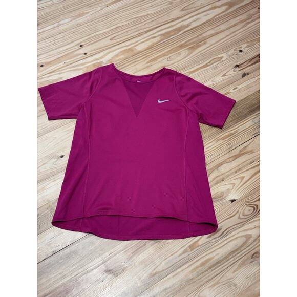 Nike Zonal Cooling Dri-Fit Pink Round Neck Athletic T-Shirt Women’s Size Large - Picture 1 of 5